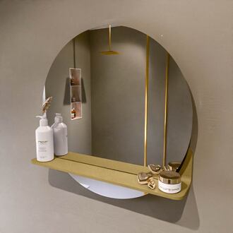 SPOT spiegel rond 60cm met Spiegelplanchet kleur Oro.