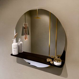 SPOT spiegel rond 60cm met Spiegelplanchet kleur Urban.