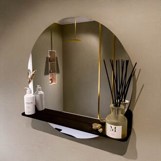 SPOT spiegel rond 70cm met Spiegelplanchet kleur Urban.