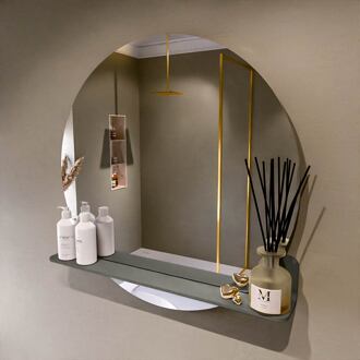 SPOT spiegel rond 80cm met Spiegelplanchet kleur Smoke.