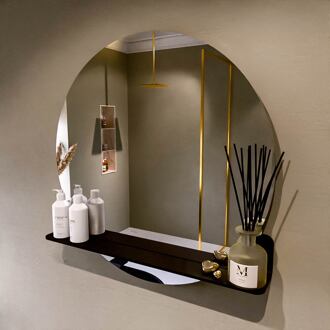 SPOT spiegel rond 80cm met Spiegelplanchet kleur Urban.