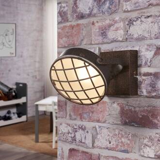 spot Tamin, roestkleurig, 1-lamp, glas, G9 roest, wit