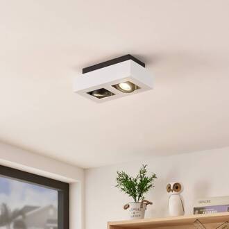 spot Vince, 25 cm, 2-lamps, wit/zwart, GU10