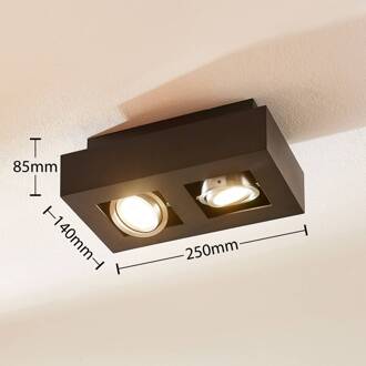 spot Vince, 25 cm, zwart, metaal, GU10