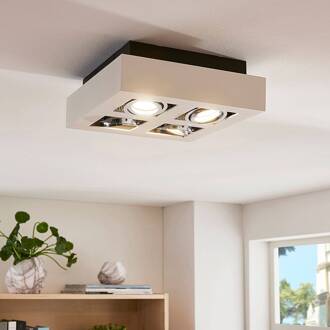 spot Vince, 25 x 25 cm, 4-lamps, wit/chroom, GU10