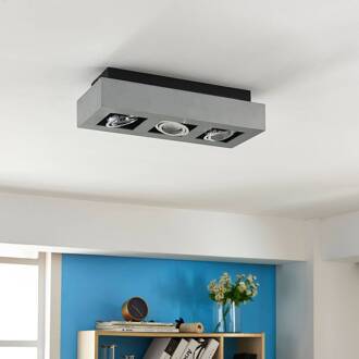 spot Vince, 36 cm, 3-lamps, zilver, GU10 zilvergrijs