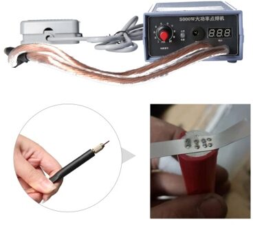 Spot Welder 5000W High Power Handheld Spot Welding Machine Portable 0-800A Current Adjustable Welders for 18650 Battery