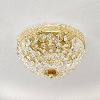 Sprankelende plafondlamp Saxholm goud, helder