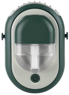 Spray Opknoping Hals Fan Mini Draagbare Outdoor Sport Atomisering Bevochtiging Silent Spray Fan groen