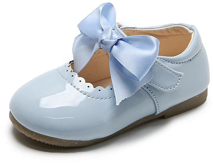 Spring Autumn Baby Girls Shoes Cute Bow Patent Leather Princess Shoes Solid Color Kids Gilrs Dancing Shoes First Walkers SMG104
