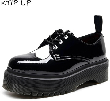 Spring Autumn Fashion New Women Platform Shoes Genuine Leather Casual Shoes Woman Flats Lace Up Oxford Shoes For Women Shoes