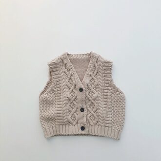 Spring Kids Baby Mouwloze Gebreide Truien Meisjes V-hals Knit Vest Tops Jongens Truien Kinderen Kleding 24M 90cm