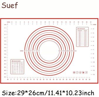 Springreen 40*30/29*26 Non-Stick Siliconen Bakken Mat met Schaal Rolling Deeg Pad Kneden Mat pastry Gezinsblad Oven Liner voor Brood 29x26