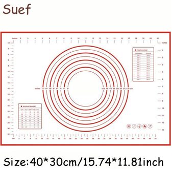 Springreen 40*30/29*26 Non-Stick Siliconen Bakken Mat met Schaal Rolling Deeg Pad Kneden Mat pastry Gezinsblad Oven Liner voor Brood 40x30