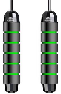 Springtouw Draadloze Bal Volwassen Fitness Vetverbranding Lager Gewicht Verstelbare Stalen Draadloze Springtouw Student Concurrentie zwart groen