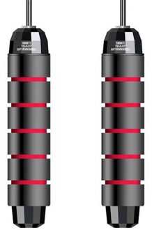 Springtouw Draadloze Bal Volwassen Fitness Vetverbranding Lager Gewicht Verstelbare Stalen Draadloze Springtouw Student Concurrentie zwart rood