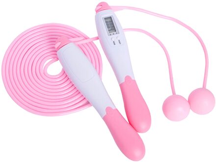 Springtouw Met Calorie Counter Fitness Gym Draadloze Snoer Springtouw Smart Tellen Springtouw roze