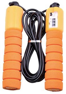 Springtouw Met Elektronische Teller Professionele Verstelbare Snelle Snelheid Tellen Skipping Kind Mannen Body Building Fitness Gym Mma oranje