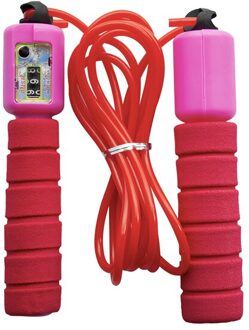 Springtouw Met Elektronische Teller Professionele Verstelbare Snelle Snelheid Tellen Skipping Kind Mannen Body Building Fitness Gym Mma rood