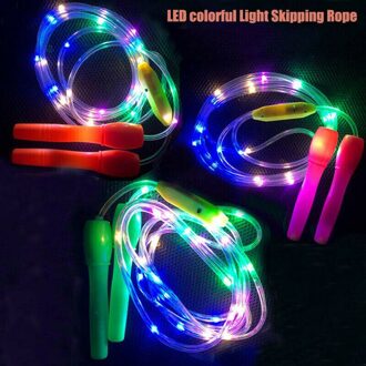 Springtouwen Led Skipping Willekeurige Kleur Kids Kinderen Enkele Lichtgevende Lichaam Oefening Fitness Light Up