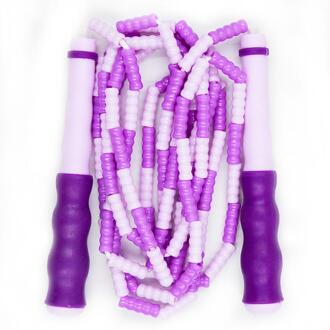 Springtouwen Zachte Kralen Springtouw Verstelbare Wirwar Gratis Gesegmenteerde Fitness Springtouw Voor Mannen Vrouwen Kinderen paars