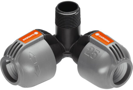 Sprinklersysteem L-stuk 25 mm x 3/4'' buitendraad Grijs