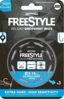 Spro Freestyle - Reload Dropshot Rig 0.18mm - Size 12 - 3st