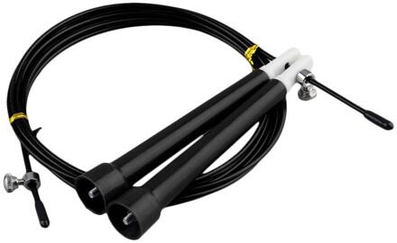 Sprong Springtouwen Kabel Staal Verstelbare Snelle Speed Abs Handvat Springtouwen Crossfit Training Boksen Sport Oefeningen zwart