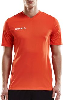 Squad Jersey Solid SS Shirt Heren Sportshirt - Maat S  - Mannen - oranje/wit