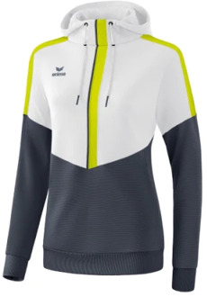 Squad Sweatshirt Met Capuchon Dames Wit-Slate Grijs-Lime Maat 36