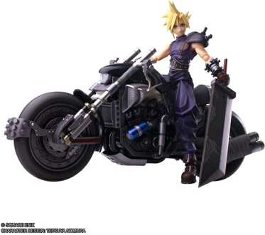 Square Enix Final Fantasy VII Bring Arts Action Figure and vehicle Cloud Strife & Hardy-Daytona 15 cm