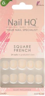 Square French Nails (24 Pieces)
