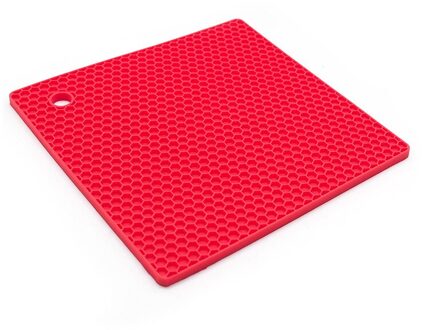 Square Honeycombs Placemat Food-Grade Silicone Heat Insulation Mat Anti-Scald Thickened Microwave Oven Mat DAG-ship Bourgondië