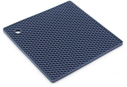 Square Honeycombs Placemat Food-Grade Silicone Heat Insulation Mat Anti-Scald Thickened Microwave Oven Mat DAG-ship Rood