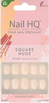 Square Nude Nails (24 Pieces)