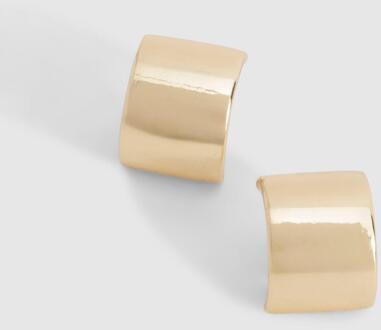 Square Statement Stud Earrings, Gold - ONE SIZE