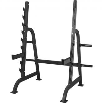 Squat Rack - Haltersteunen - Bankdrukken - 9 standen - Belastbaar tot 300kg - Wit