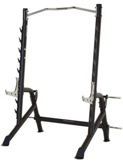 Squat Rack met optrekstang en verstelbare safeties Zwart