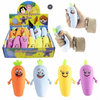 Squeeze ball wortel 14,5cm verschillende