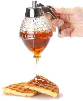 Squeeze Fles Honing Jar Container Bee Drip Dispenser Waterkoker Opslag Pot Standhouder Sap Siroop Cup Keuken Accessoires