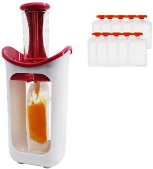 Squeeze Station Pouch Baby Verse Vruchtensap Voedsel Maker roze