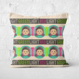 Squid Game Doll Glitch Square Cushion - 60x60cm - Soft Touch