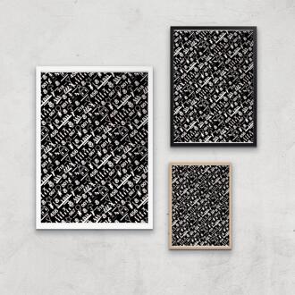 Squid Game Games Glitch Giclee Art Print - A3 - White Frame Meerdere kleuren