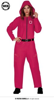 Squid Game Pak Rode Overall Dames Rood - Zalm