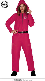 Squid Game Pak Rode Overall Dames Rood - Zalm