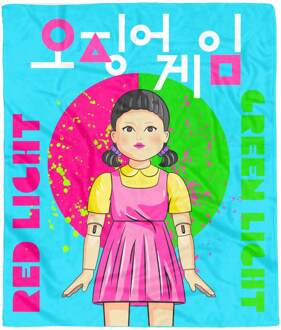 Squid Game Red Light Green Light Fleece Blanket - L