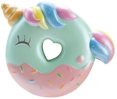 Squishies Rainbow Novelty Soft Squishy Donut Relieve Stress Balls Squeeze Stress Relief Donuts Toys For Baby Kids