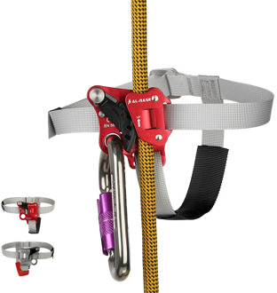 SRT Rock Climbing Foot Ascender Riser With Pedal Belt Grasp Rope Gear Anti Fall Off Left Right foot ascend