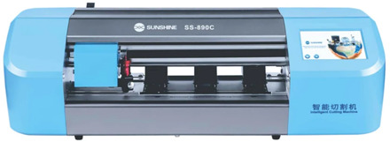 SS-890C Auto Film Cutting Machine For Mobile Phone LCD Screen Protecting Back Cover Film With Flexible Hydrogel Film