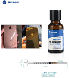 SS-MCN5111 20ML/bottle Back cover disassembly auxiliary liquid for iPhone 8/8P/X Glass Glue Remover mobile phone repair